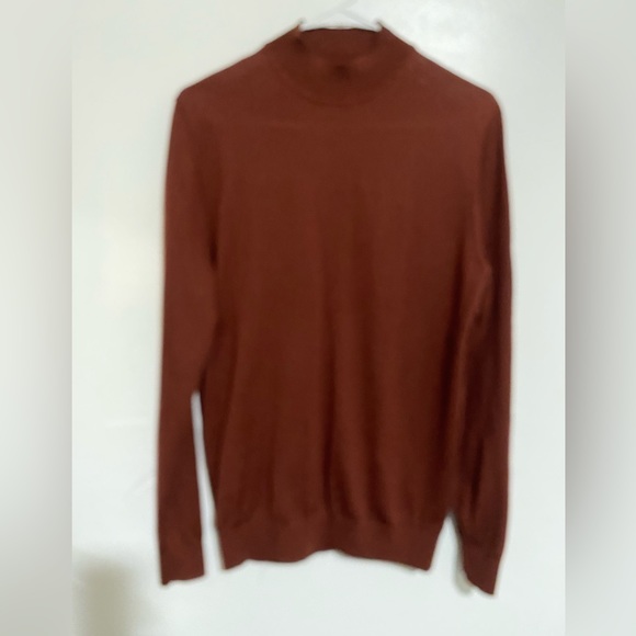 MASSIMO DUTTI MERINO Wool Mock Turtleneck Jersey M Men Warm Sweater - Picture 4 of 15